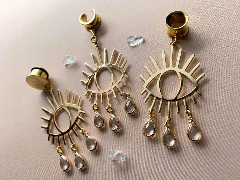 18k Bejeweled Golden Eyes