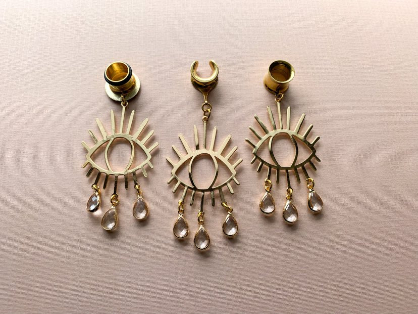 18k Bejeweled Golden Eyes