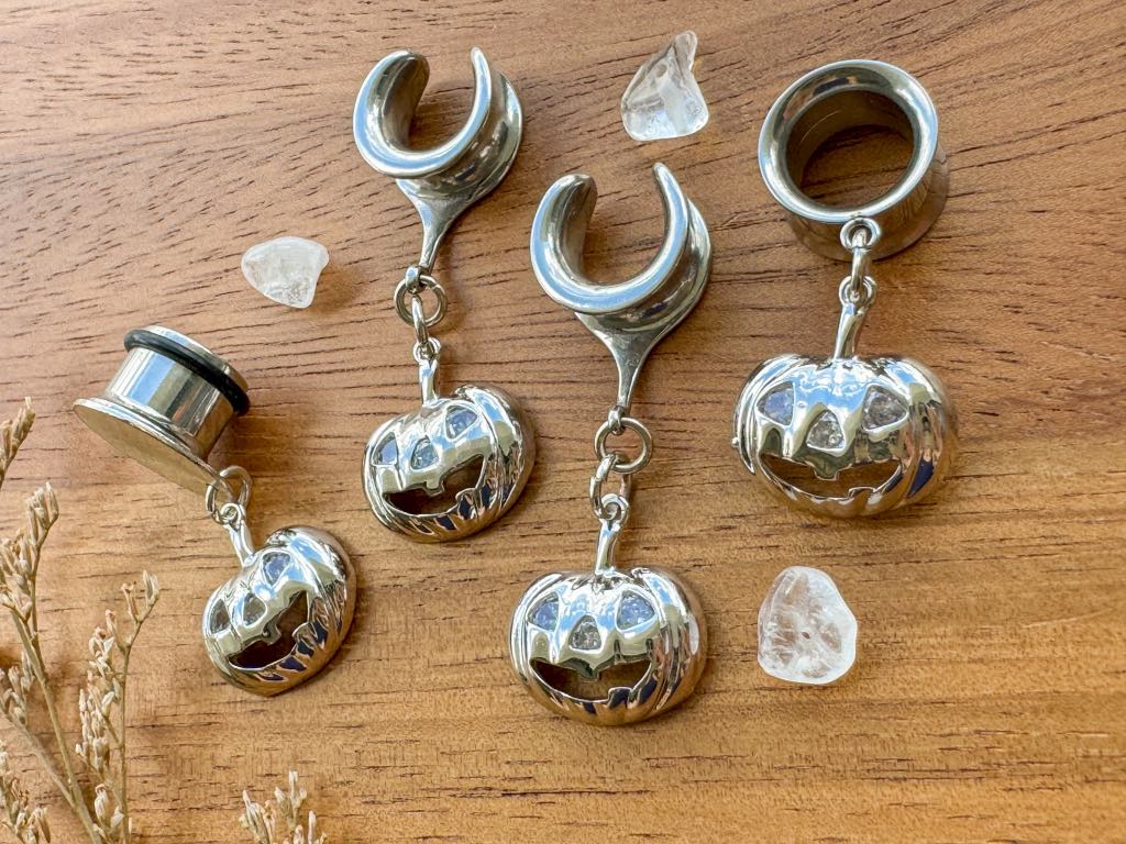 18k Plated "Ghostly Glow Pumpkins" Earrings