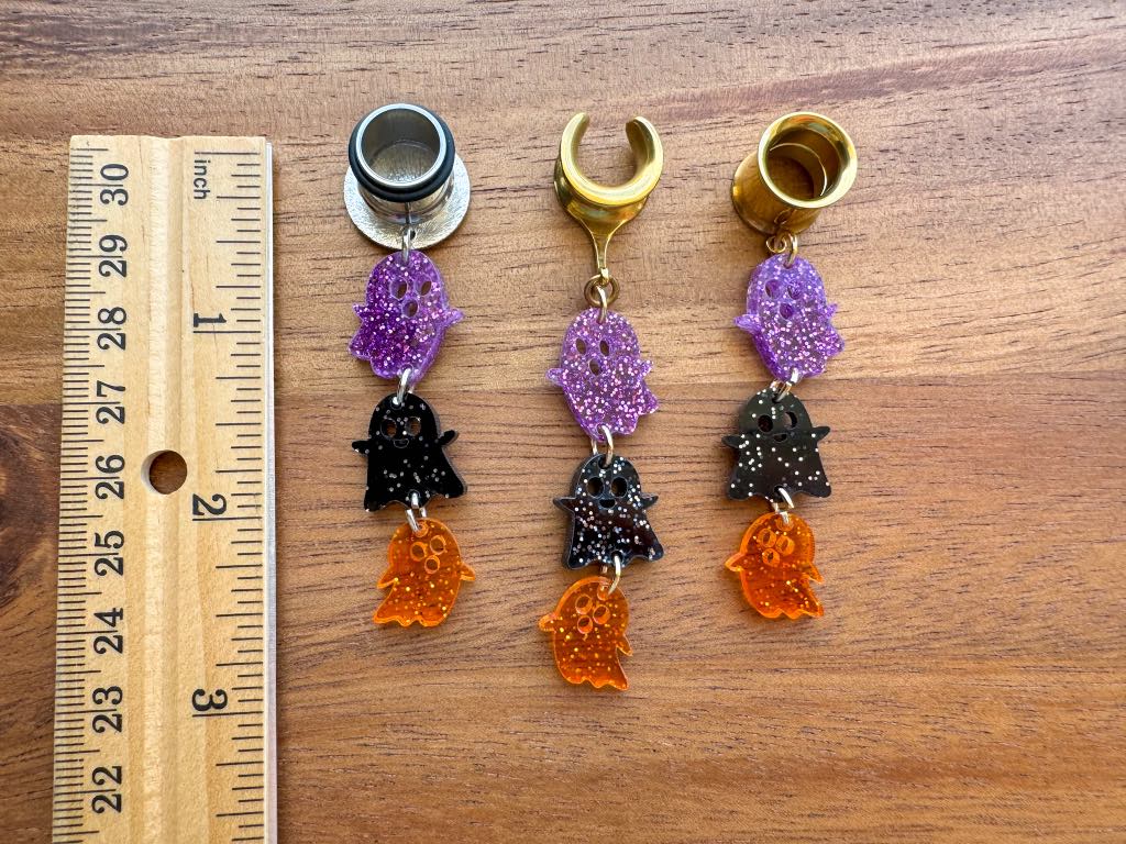 3-Tier Glittery Ghosts