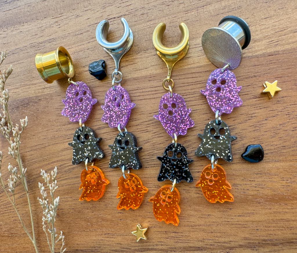 3-Tier Glittery Ghosts