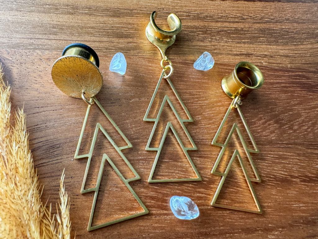 3-Tier Gold Arrow Dangles