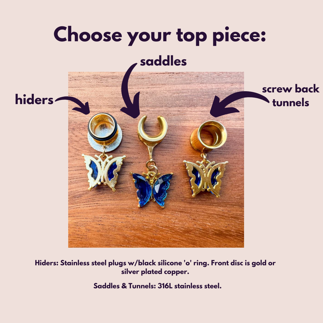 Gold & Blue Butterflies