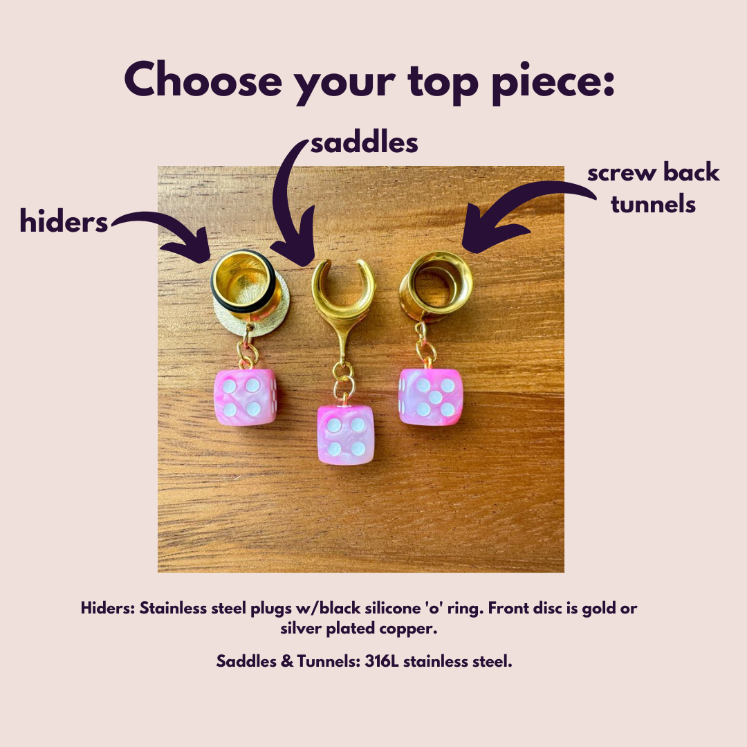 Dangly Pink Dice