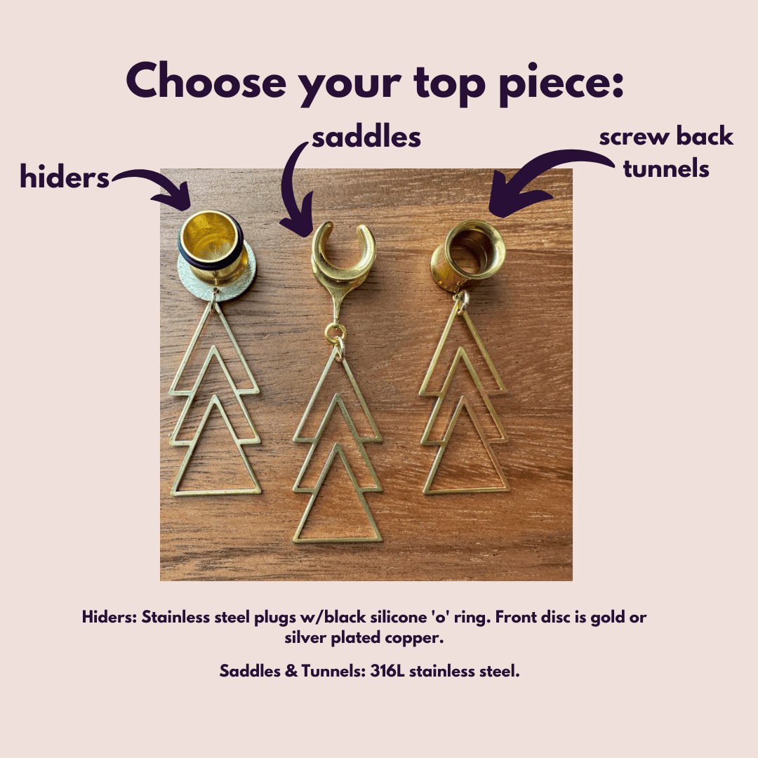 3-Tier Gold Arrow Dangles