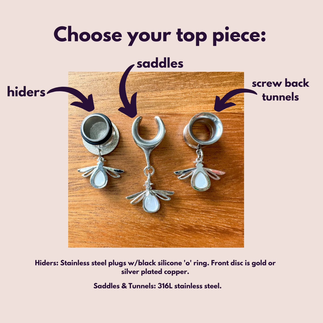 Small Dainty Silver Bees