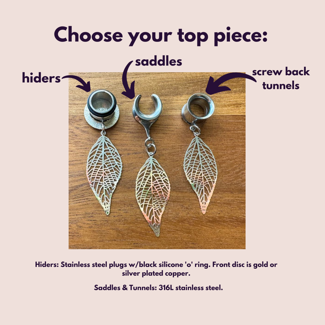 Silver Tone Leaves