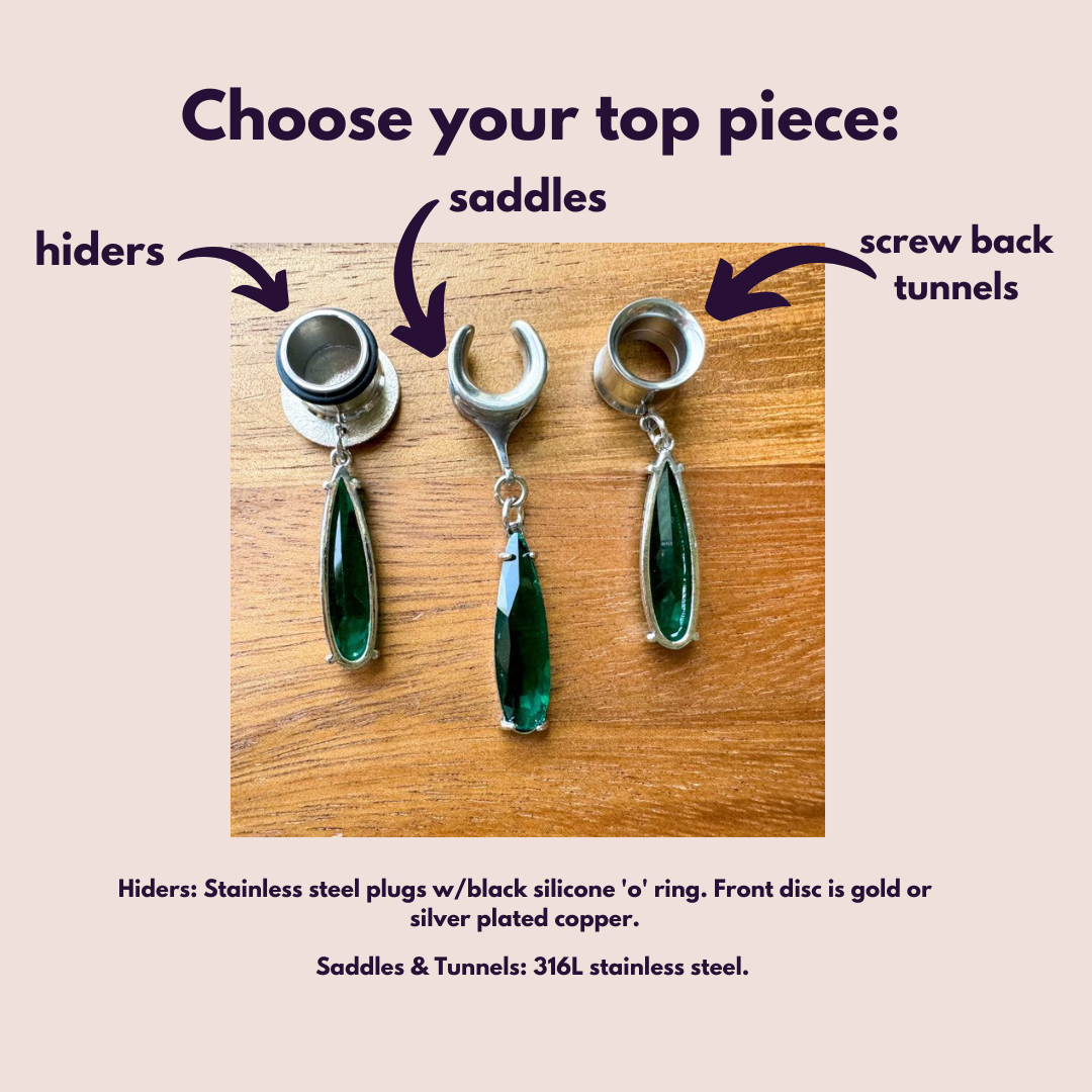 Silver & Green Elegant Tears