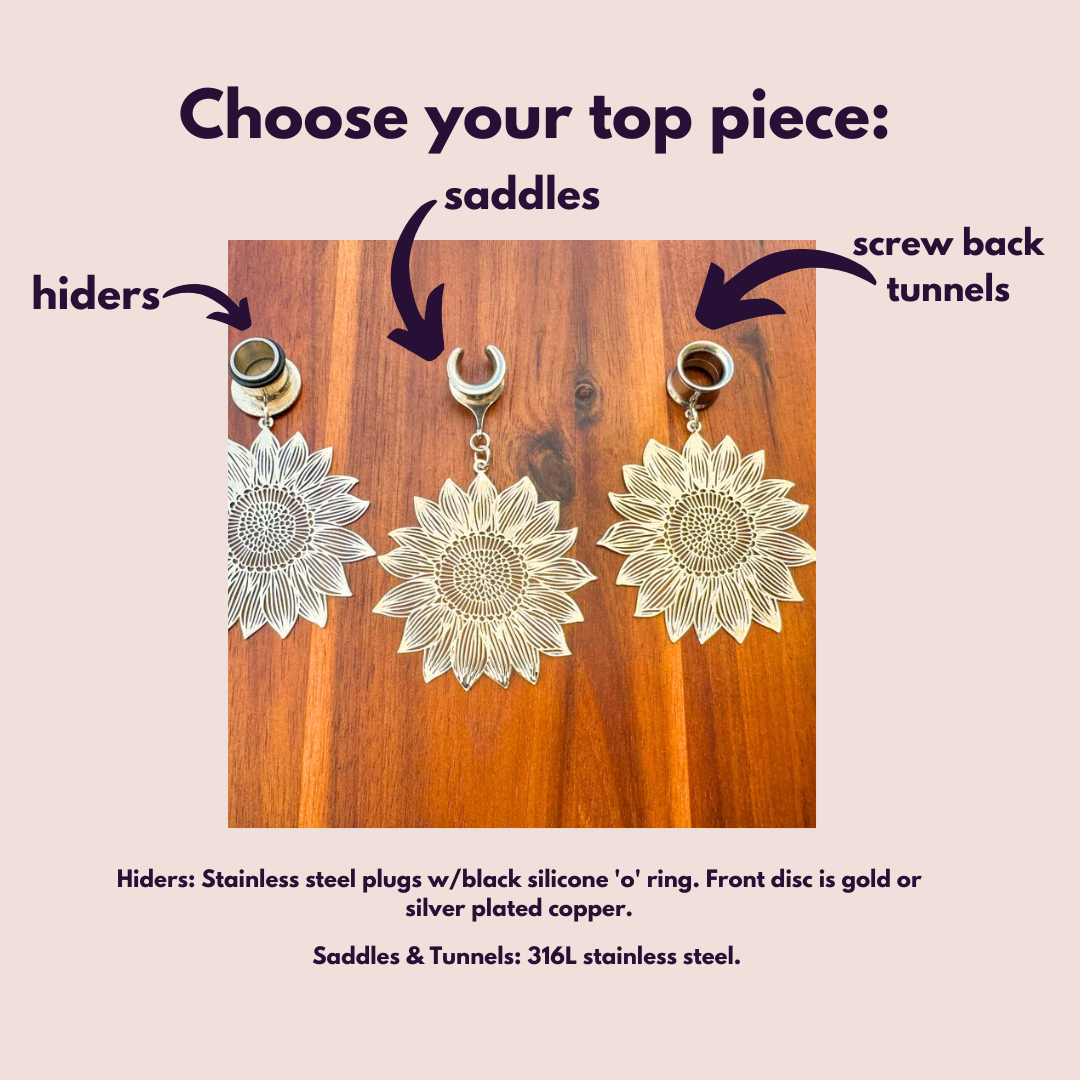 Large Silver Sunflowers