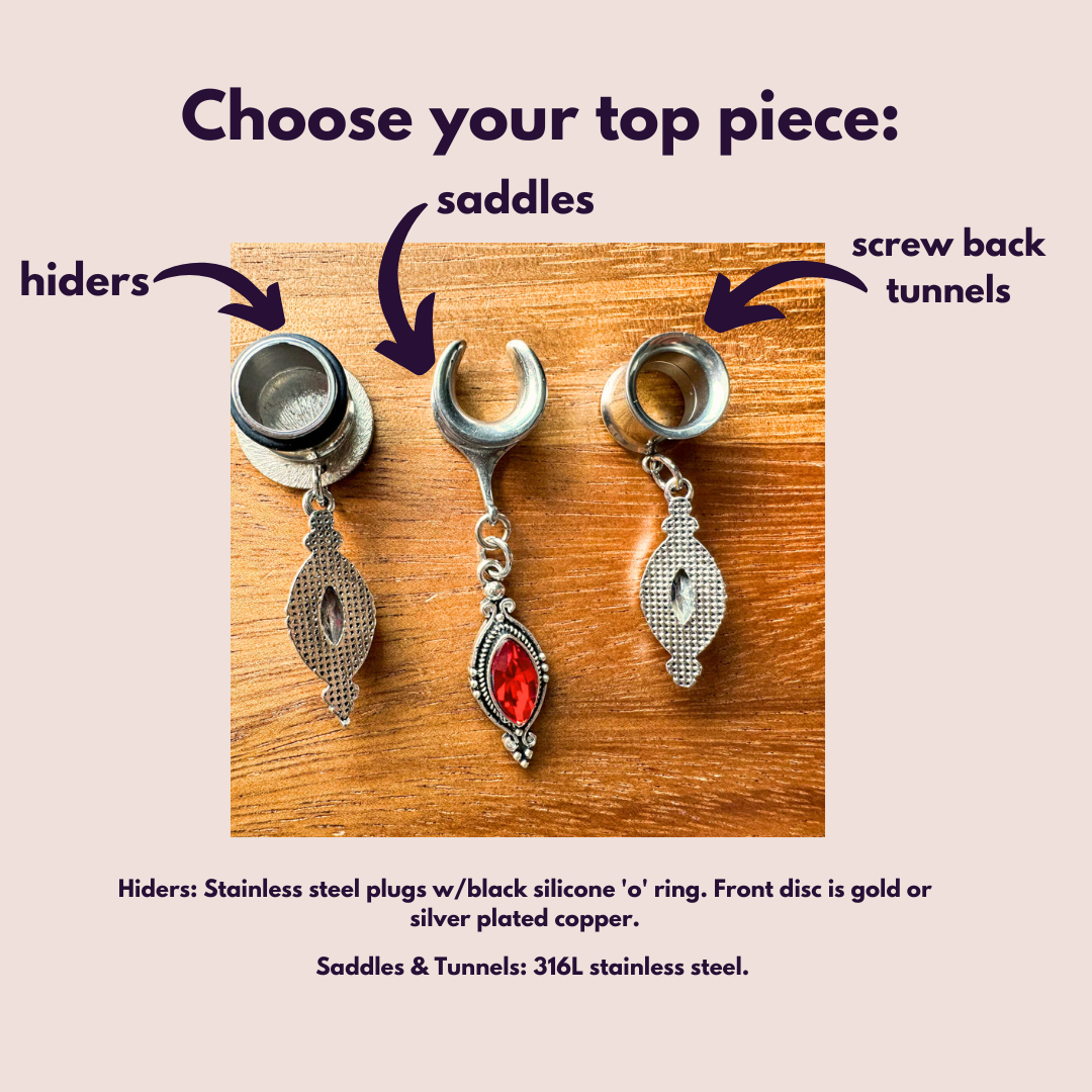 Crimson Red Antique Silver Dangles