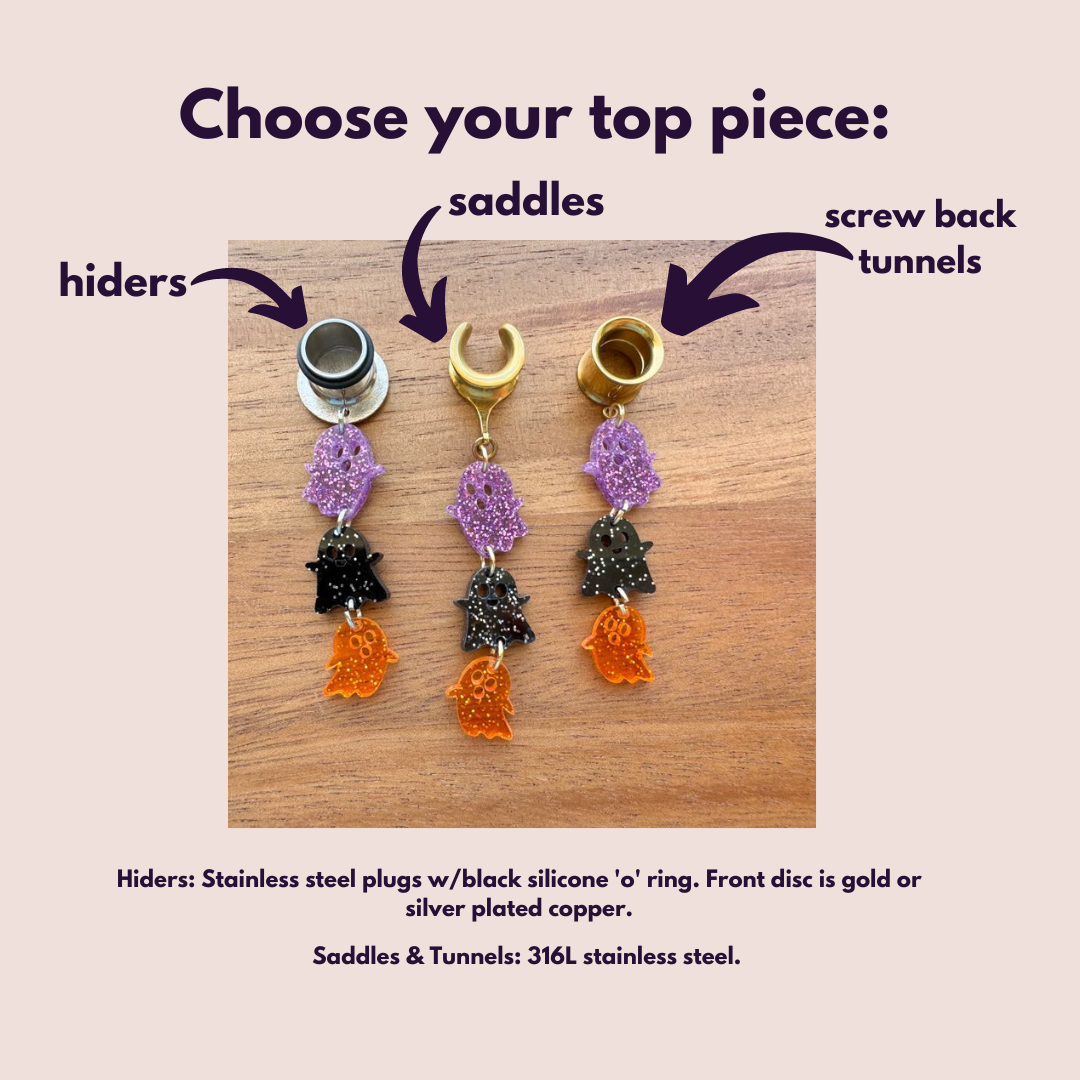 3-Tier Glittery Ghosts