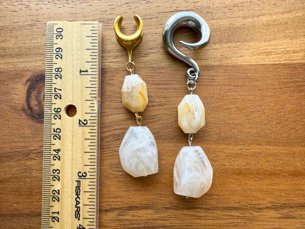 Acrylic Beige Faux Stones