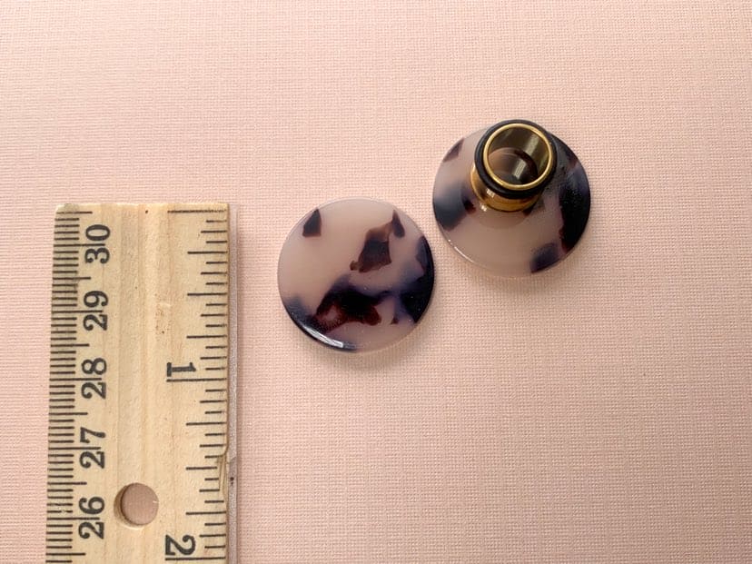 Beige Tortoiseshell Studs