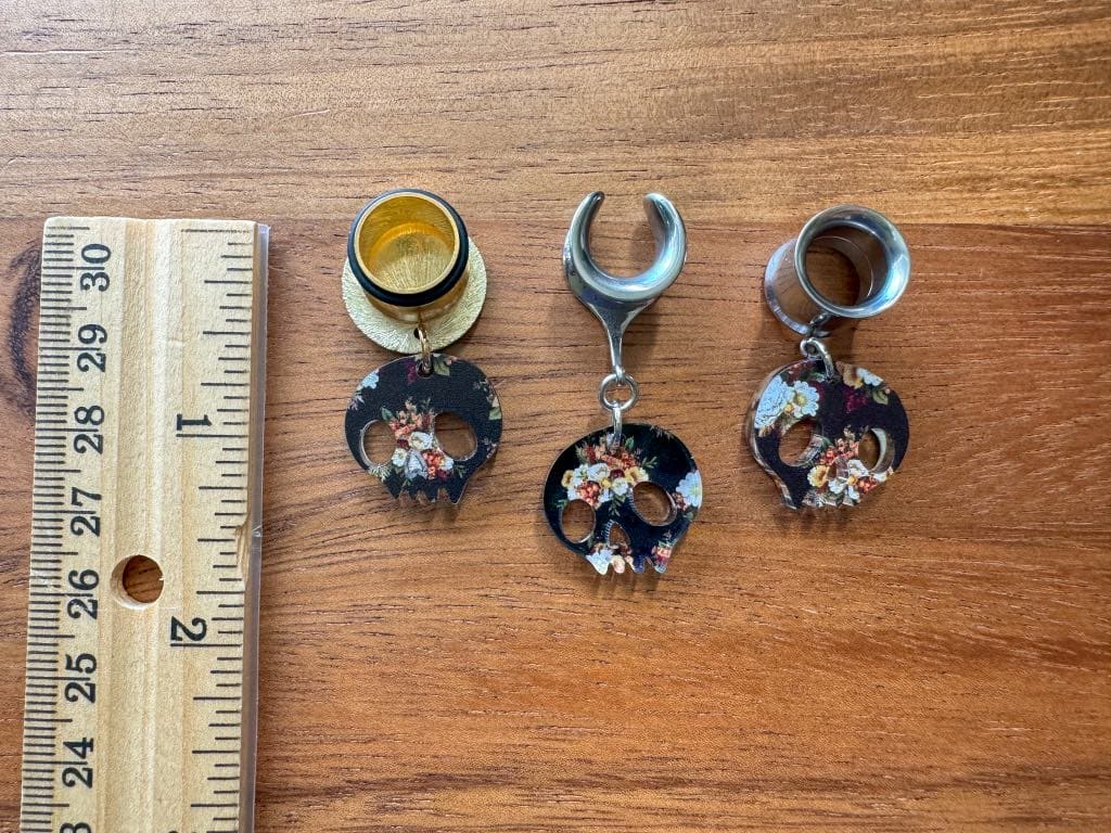 Black Floral Skulls