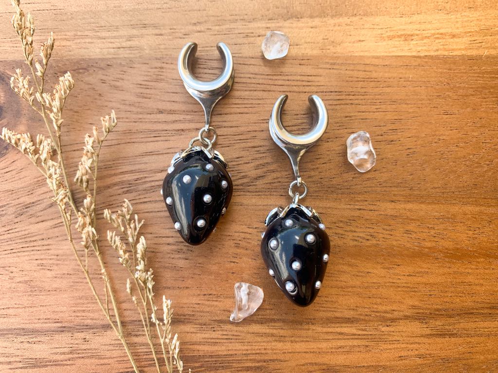 Black & Silver Strawberries