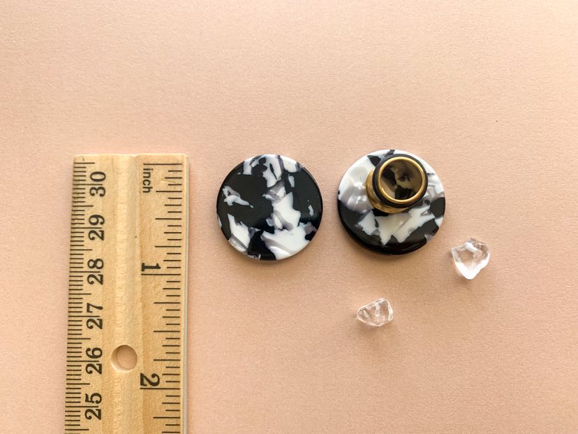 Black & White Tortoiseshell Studs