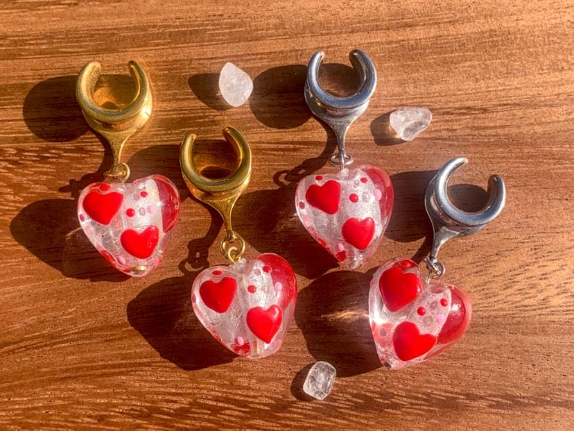 Clear Glass Hearts
