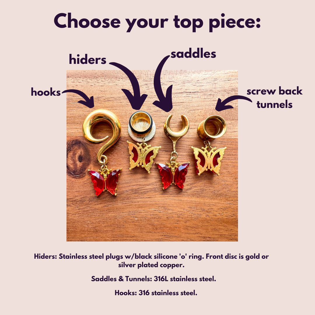 Gold & Red Butterflies