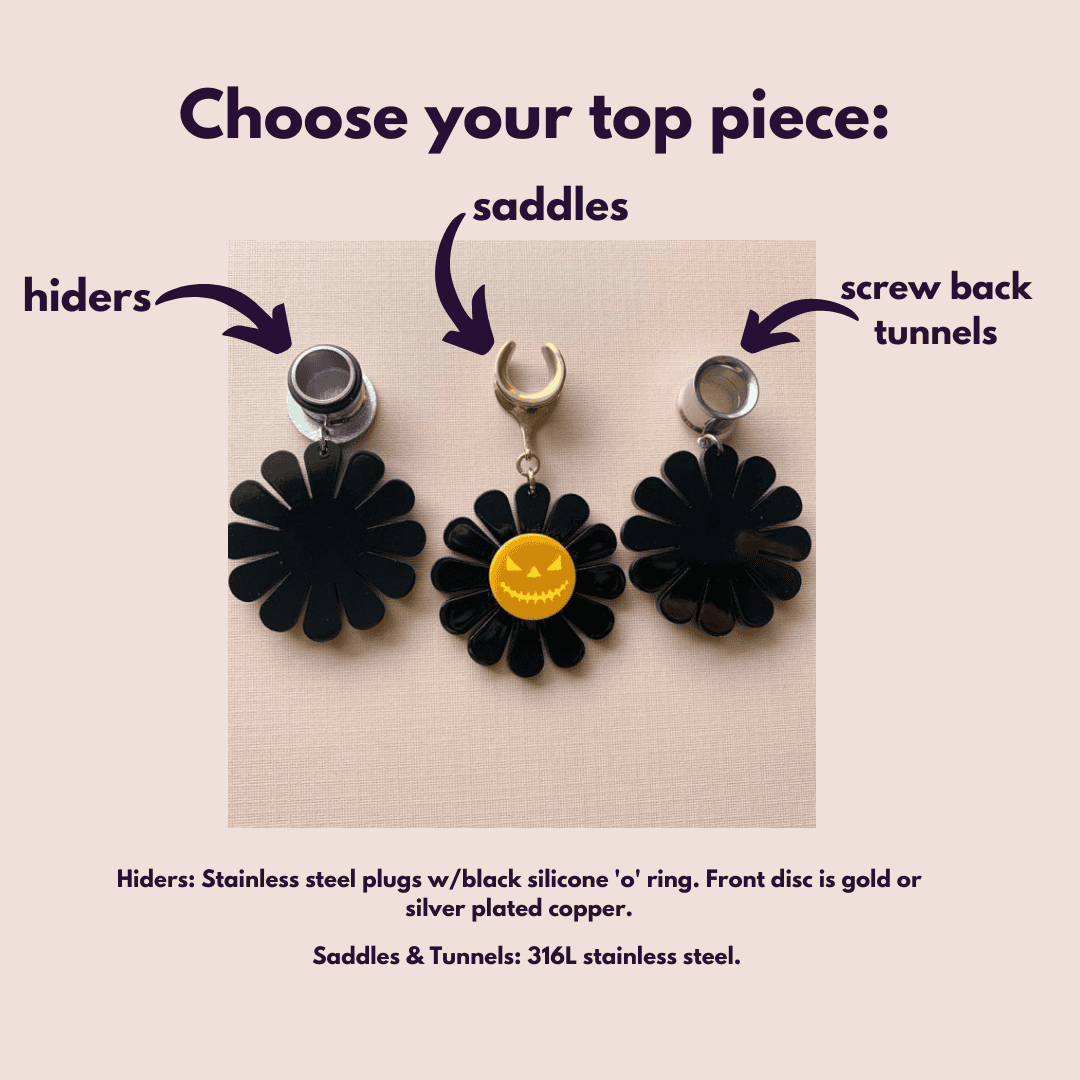 Black Halloween Daisies