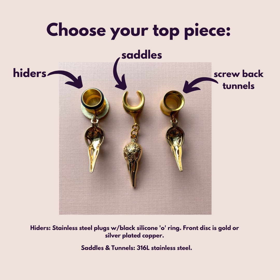 Gold Raven Skulls