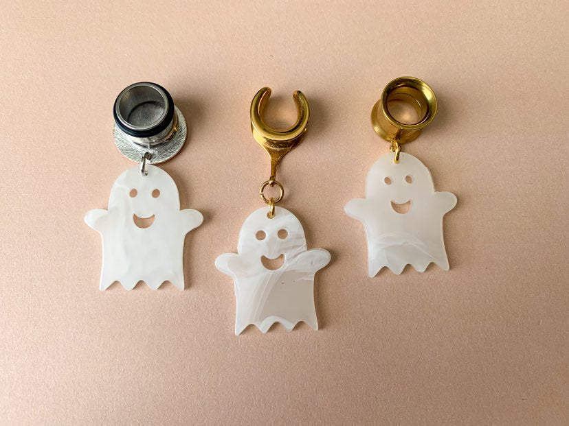 Gold or Silver Happy Acrylic Ghosts
