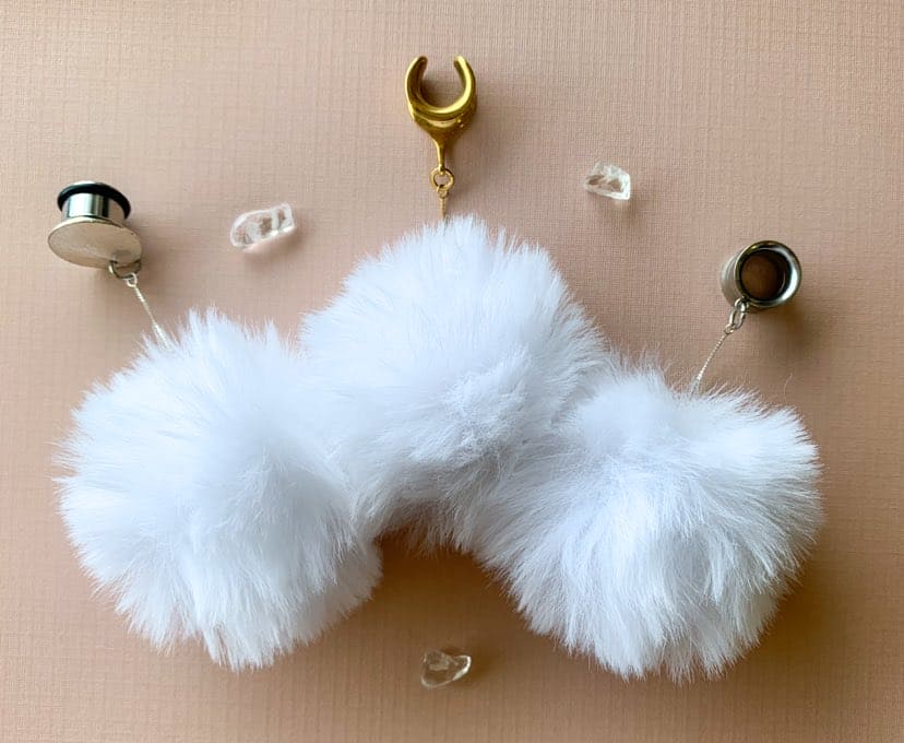 Fluffy White Poofs