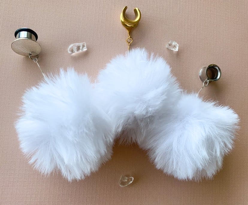 Fluffy White Poofs