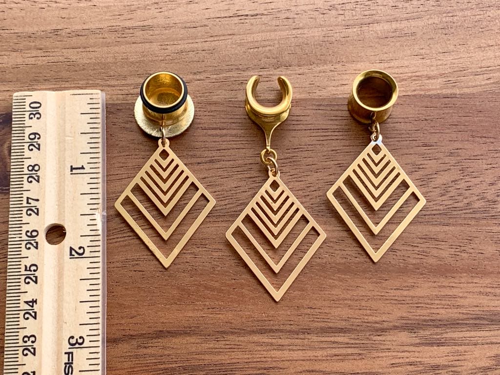 Diamond Shape Cutout Dangles