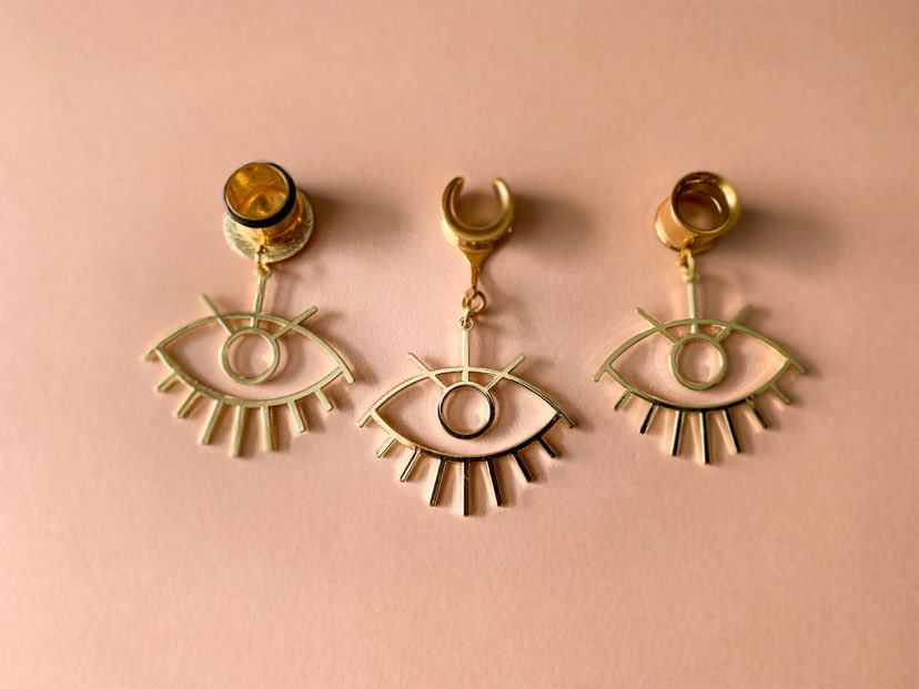 Gold Evil Eye Dangles