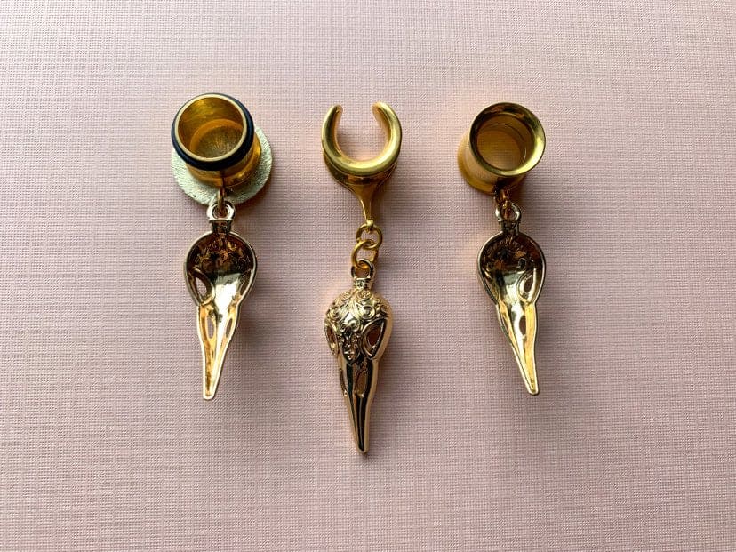 Gold Raven Skulls