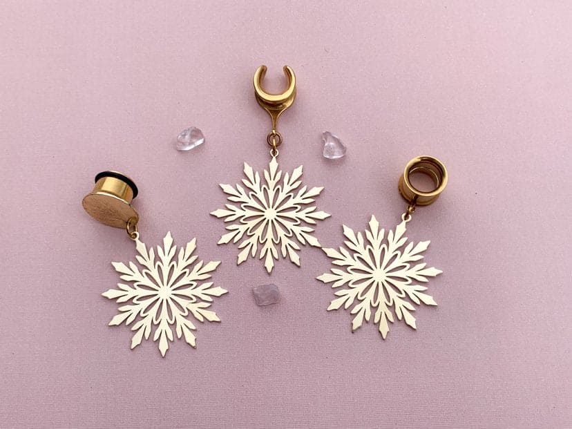 Golden Steel Snowflakes