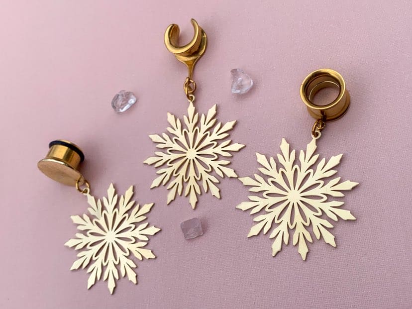 Golden Steel Snowflakes