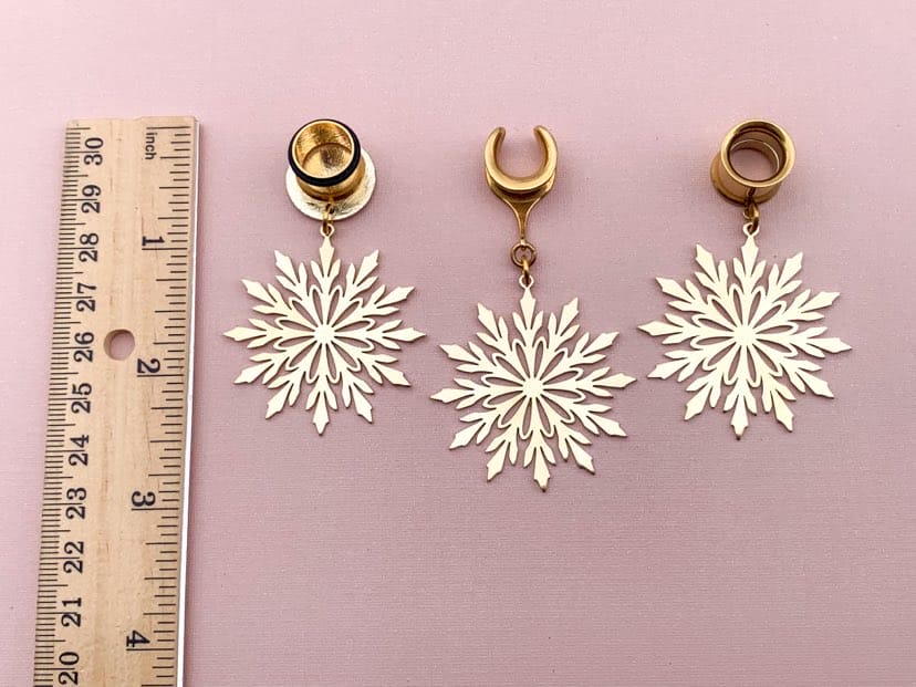 Golden Steel Snowflakes