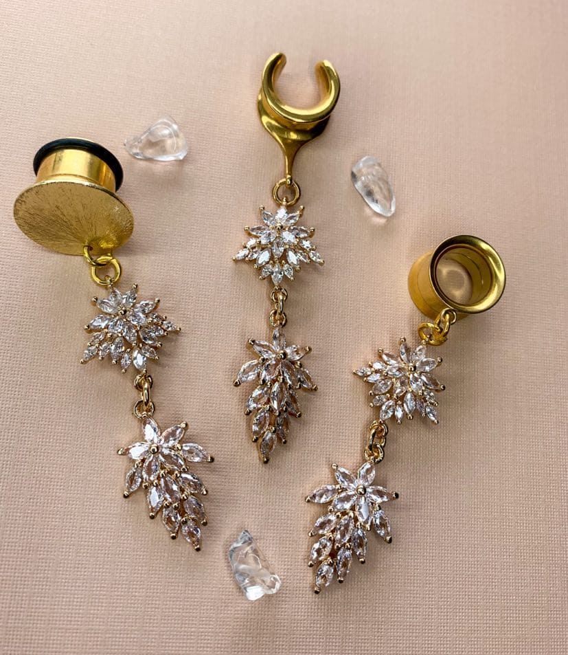 Gold Zircon Leaves