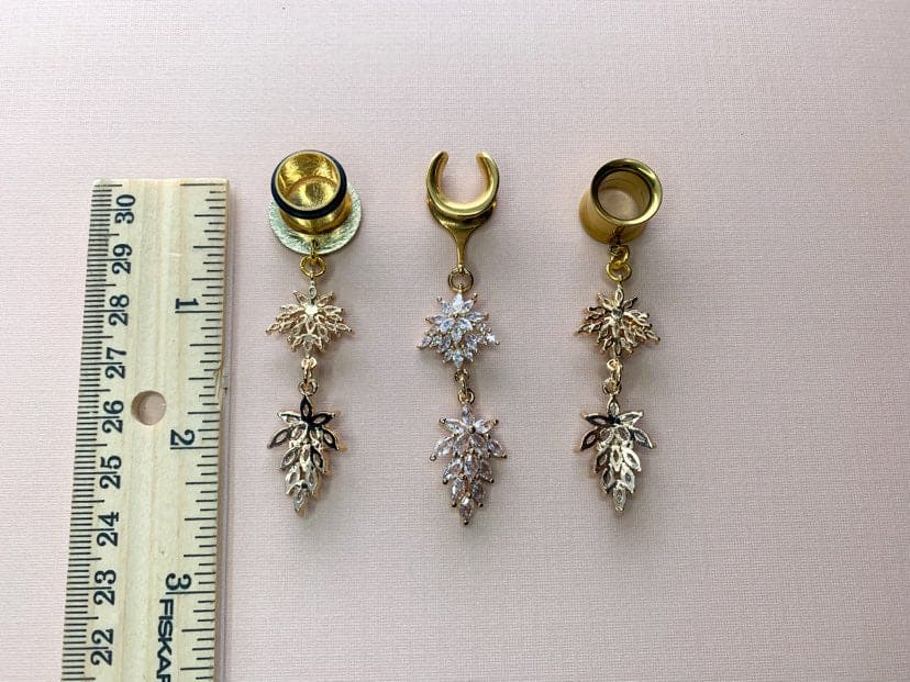 Gold Zircon Leaves