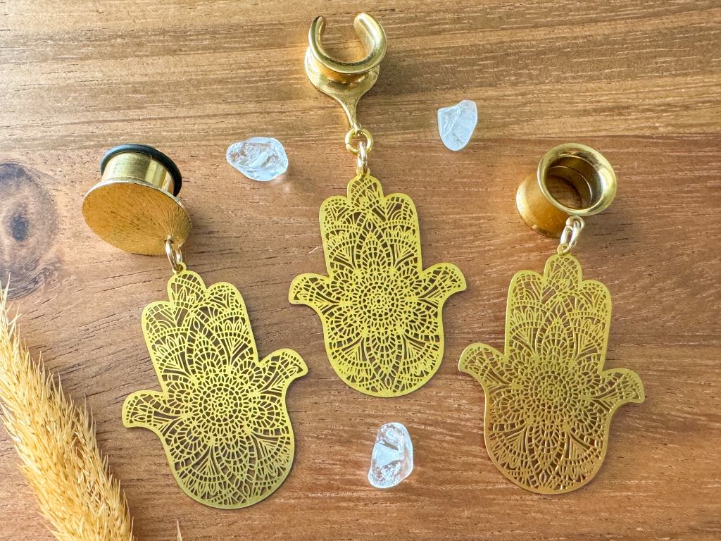 Gold Hamsa Dangles
