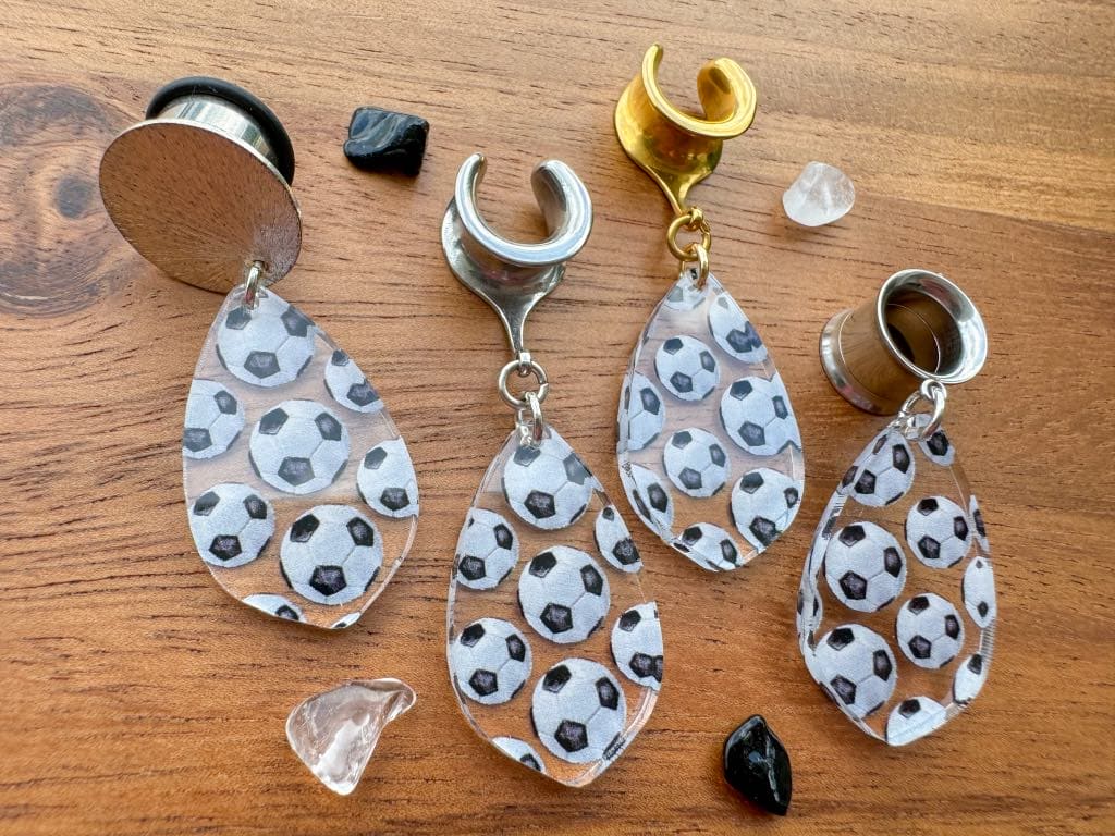 Gold or Silver Soccer Ball Drops