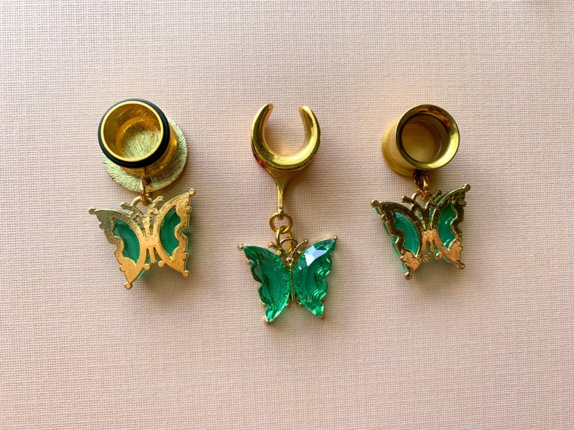 Green And Gold Butterflies
