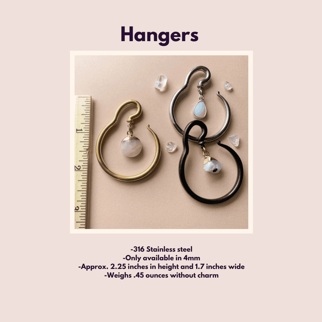 Gold Steel Hangers w/ CZ Snowflake