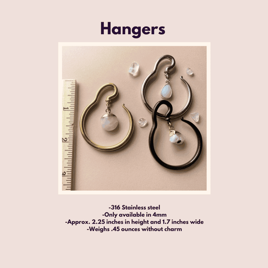 Gold Steel Hangers w/ CZ Snowflake