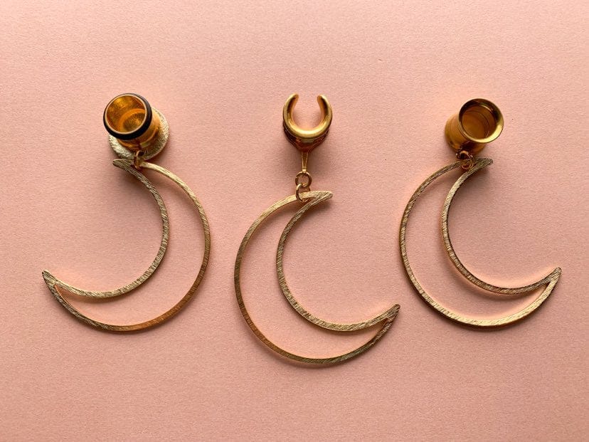 Large Brushed Gold Moons