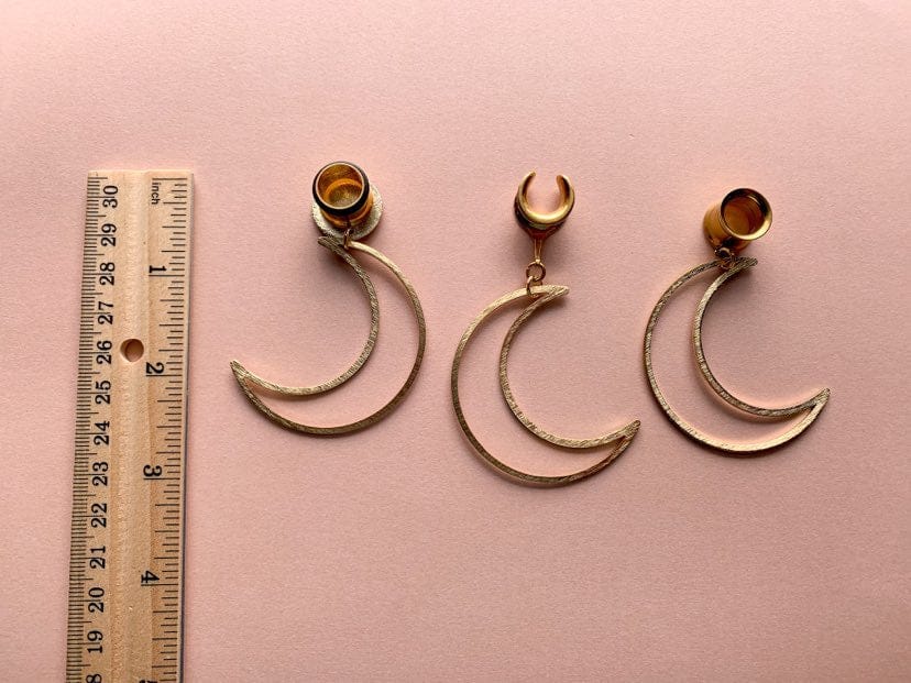 Large Brushed Gold Moons
