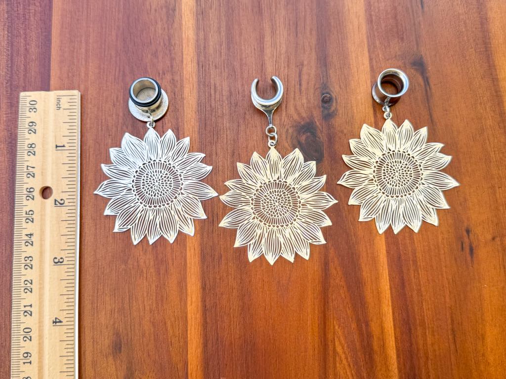 Large Silver Sunflowers