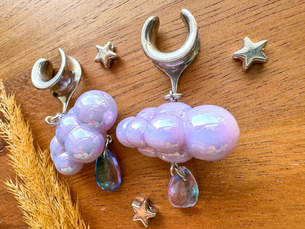 Light Purple & Silver Iridescent Rainclouds