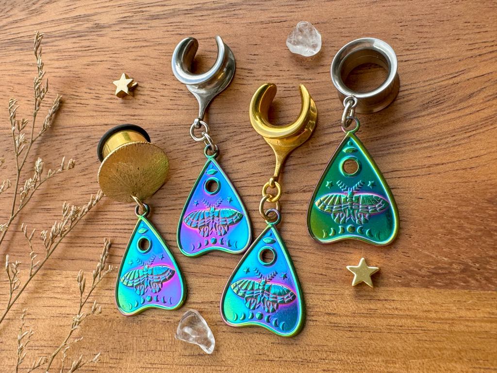 Metal Rainbow Moth Planchettes