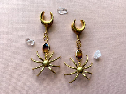 Ombre Beaded Spider Dangles