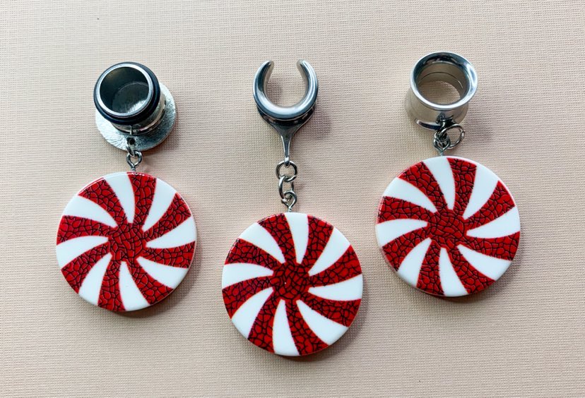 Peppermint Candy Dangles