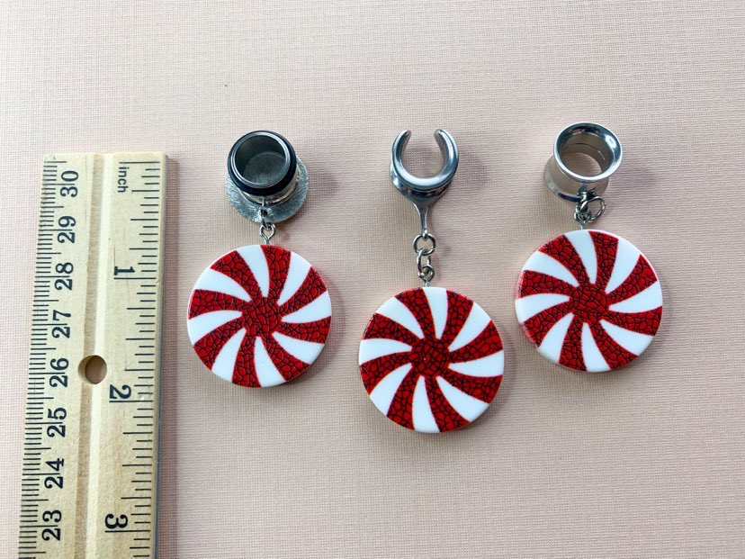 Peppermint Candy Dangles