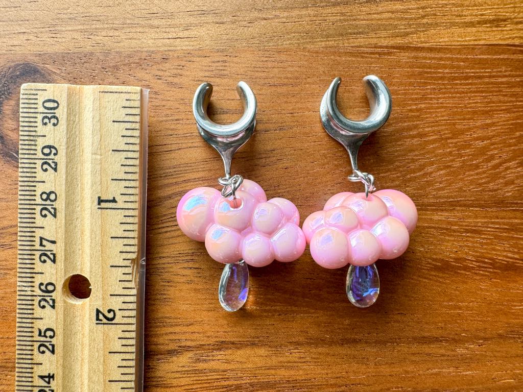 Pink & Silver Iridescent Rainclouds