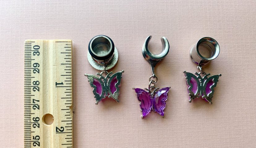 Purple And Silver Butterflies